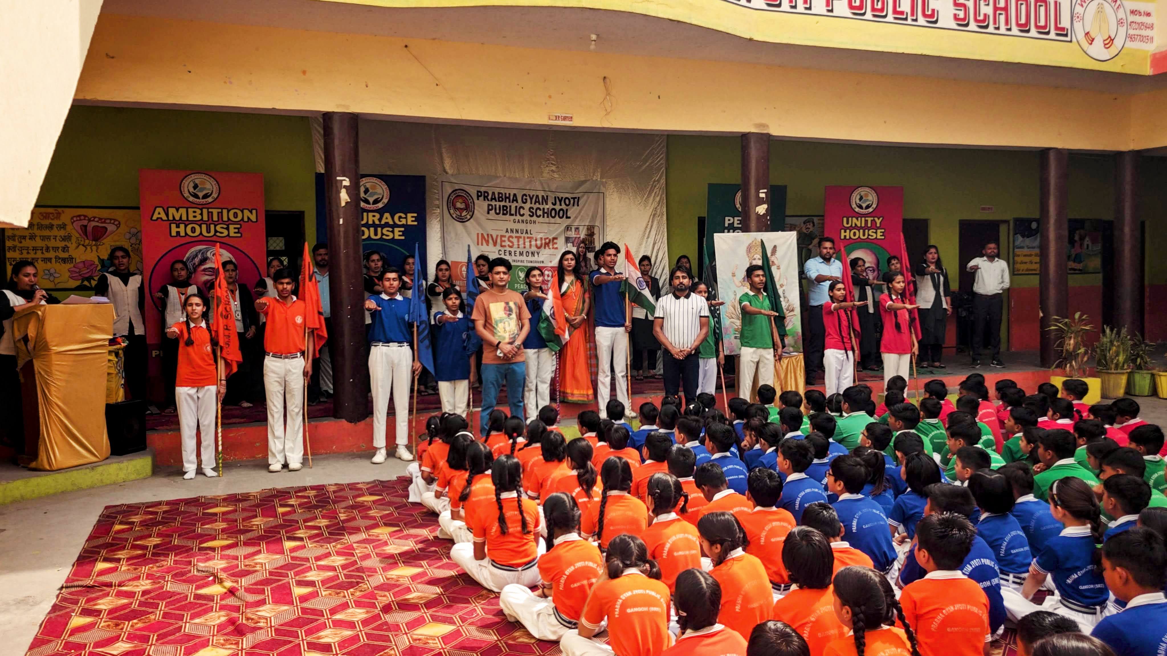 School assembly and investiture ceremony